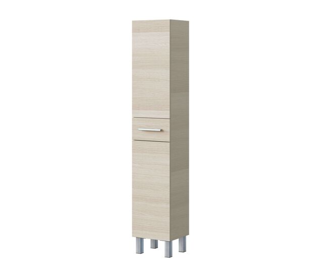 Columna de baño athena con 2 puertas y 1 cajón color roble 182x35x31 cm