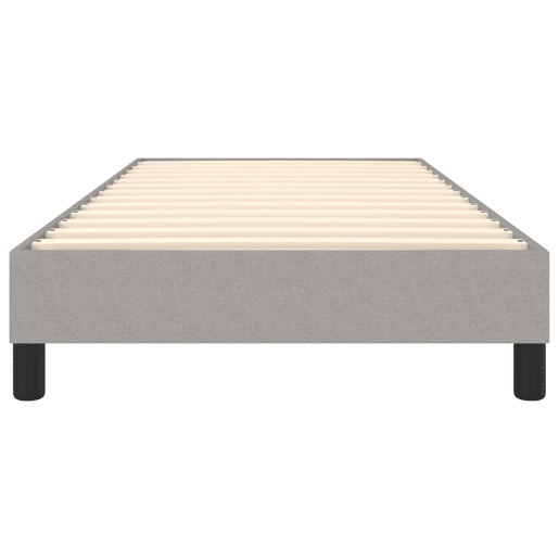 Cama de solteiro - Cama de uma pessoa - Estrutura de cama sem colchão 90x190 cm tecido cinzento-claro