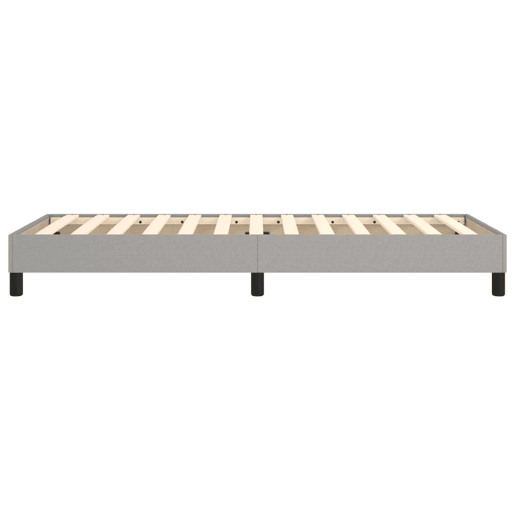 Cama de solteiro - Cama de uma pessoa - Estrutura de cama sem colchão 90x190 cm tecido cinzento-claro