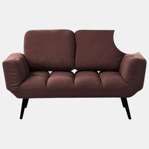 Sofá-cama BREKKE Bouclé Castanho 2 lugares