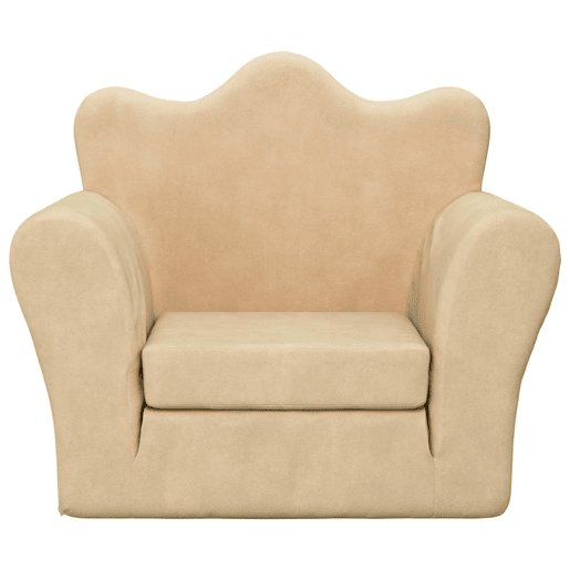 Sofá-cama infantil, Sofá conversível peluche macio creme Sofá-cama infantil, Sofá conversível peluche macio creme