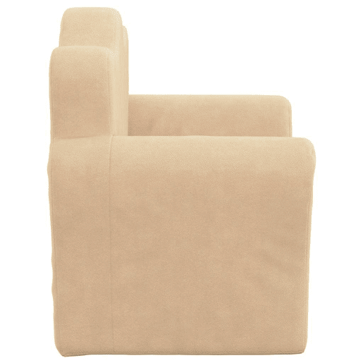 Sofá-cama infantil, Sofá conversível peluche macio creme Sofá-cama infantil, Sofá conversível peluche macio creme