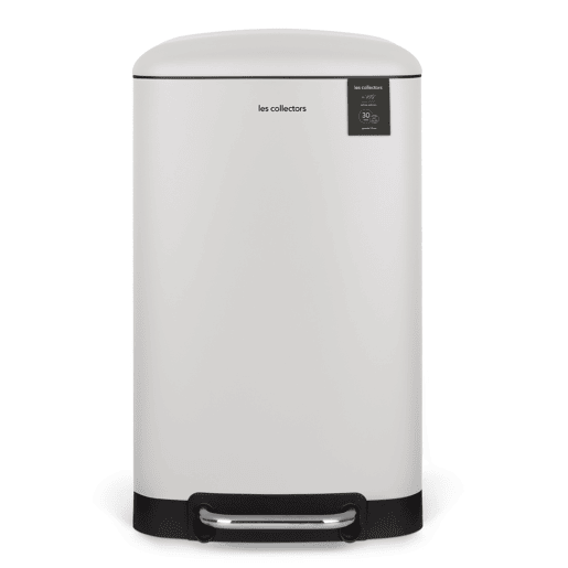 Caixote Cozinha Pedal 30L Les Collectors N°728 | Aço Inoxidável | Design Compacto | Fecho Silencioso | Branco