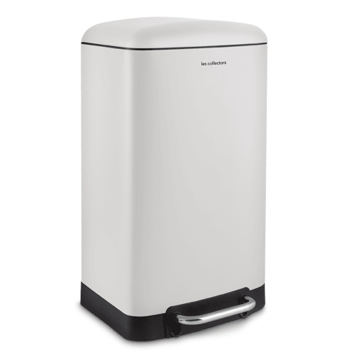 Caixote Cozinha Pedal 30L Les Collectors N°728 | Aço Inoxidável | Design Compacto | Fecho Silencioso | Branco