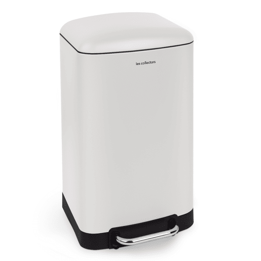 Caixote Cozinha Pedal 30L Les Collectors N°728 | Aço Inoxidável | Design Compacto | Fecho Silencioso | Branco