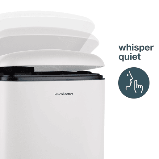 Caixote Cozinha Pedal 30L Les Collectors N°728 | Aço Inoxidável | Design Compacto | Fecho Silencioso | Branco