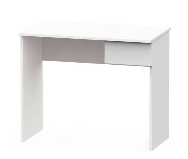 Escritorio con cajón turín color blanco mate 90x75x50 cm