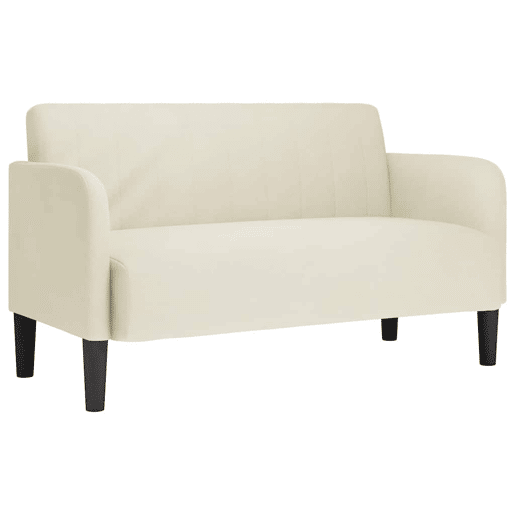 Sofá-luvas - Sofá fixo 109 cm veludo creme