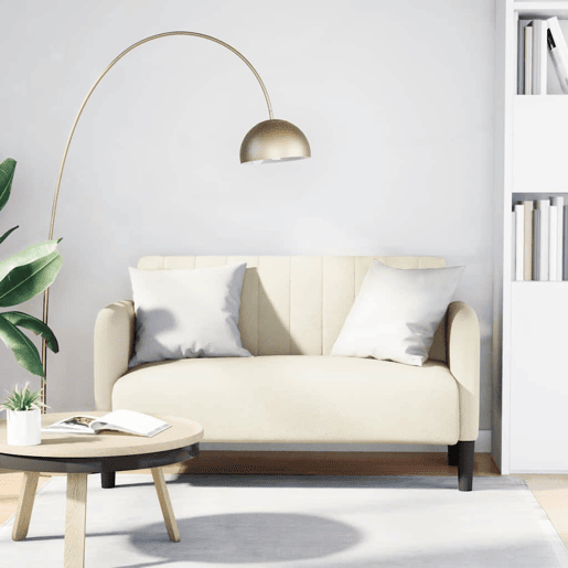 Sofá-luvas - Sofá fixo 109 cm veludo creme