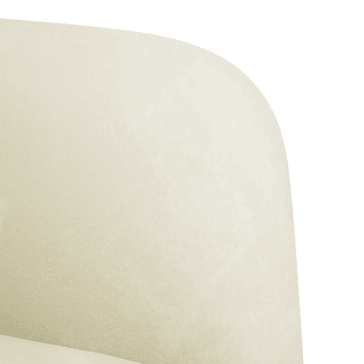 Sofá-luvas - Sofá fixo 109 cm veludo creme