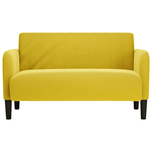 Sofá-luvas - Sofá fixo 109 cm veludo amarelo Sofá-luvas - Sofá fixo 109 cm veludo amarelo