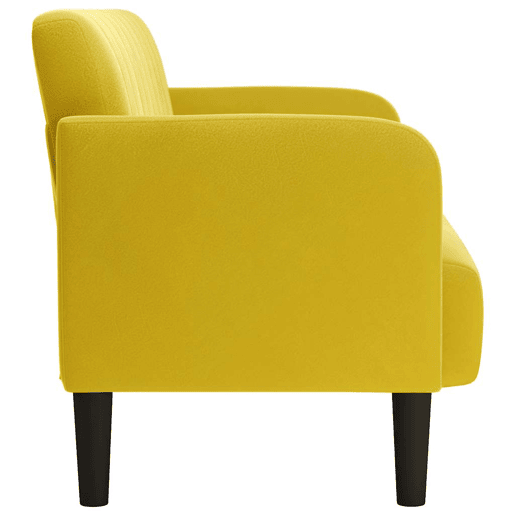 Sofá-luvas - Sofá fixo 109 cm veludo amarelo Sofá-luvas - Sofá fixo 109 cm veludo amarelo