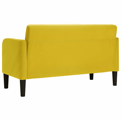 Sofá-luvas - Sofá fixo 109 cm veludo amarelo Sofá-luvas - Sofá fixo 109 cm veludo amarelo