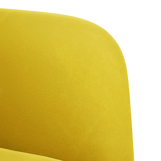 Sofá-luvas - Sofá fixo 109 cm veludo amarelo Sofá-luvas - Sofá fixo 109 cm veludo amarelo