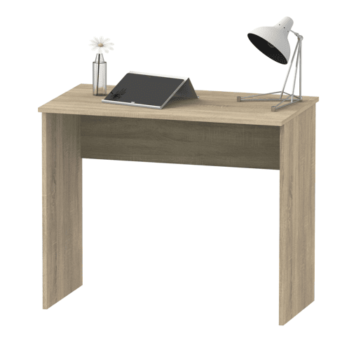 Mesa de escritório ideal para estudo ou escritório, melamina de carvalho cambriano, 90 cm