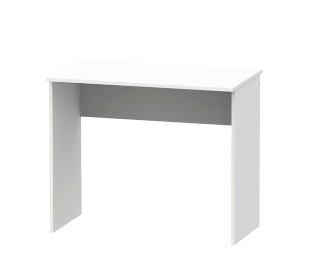 Mesa escritorio ideal para estudio u oficina melamina color blanco mate 90 cm