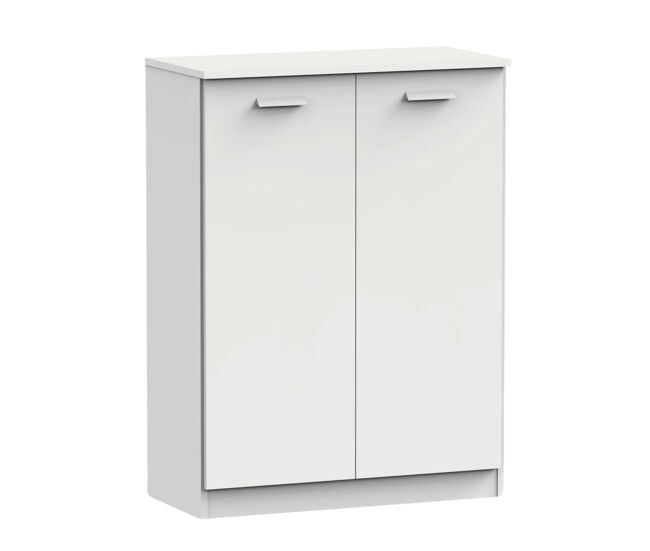 Mueble armario auxiliar multiusos habitacion pasillo cocina color blanco 101x74x37 cm