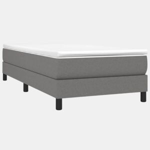 Cama de solteiro - Cama de uma pessoa - Estrutura de cama sem colchão 90x190 cm tecido cinzento-escuro