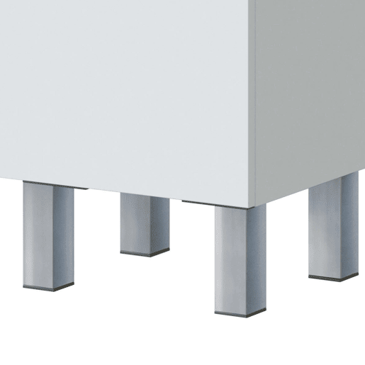 Coluna de banheiro estilo contemporâneo Athena 2 portas e 1 gaveta cor branco brilhante 182x35x31 cm