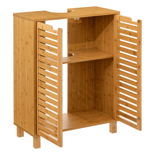 Armário de banheiro Sicela, armário auxiliar, 2 portas, 1 prateleira, portas magnéticas, cor marrom, 60 cm