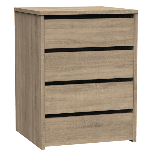 Aparador pequeno com 4 gavetas em carvalho cambriano 46x64x45 cm Aparador pequeno com 4 gavetas em carvalho cambriano 46x64x45 cm