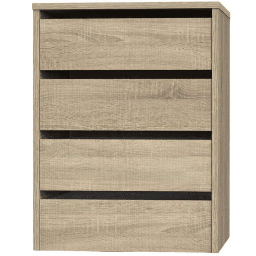 Aparador pequeno com 4 gavetas em carvalho cambriano 46x64x45 cm Aparador pequeno com 4 gavetas em carvalho cambriano 46x64x45 cm