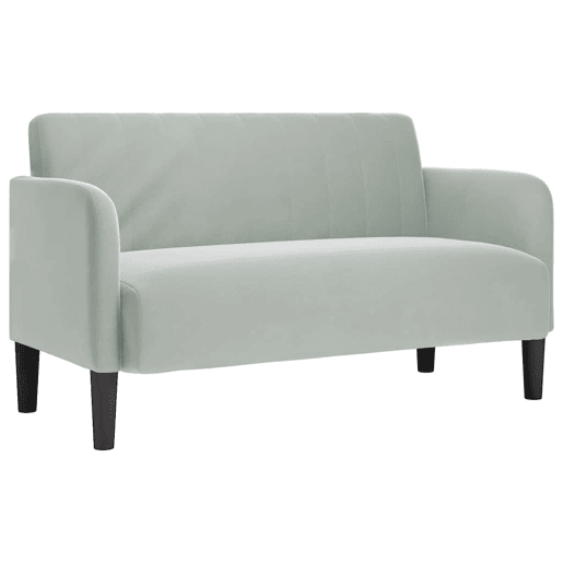 Sofá-luvas - Sofá fixo 109 cm veludo cinzento-claro Sofá-luvas - Sofá fixo 109 cm veludo cinzento-claro