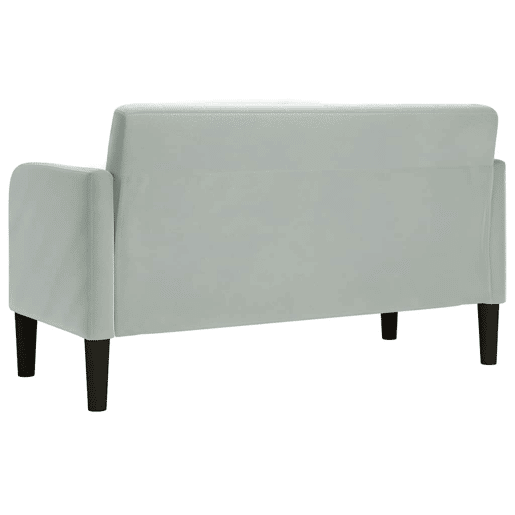 Sofá-luvas - Sofá fixo 109 cm veludo cinzento-claro Sofá-luvas - Sofá fixo 109 cm veludo cinzento-claro