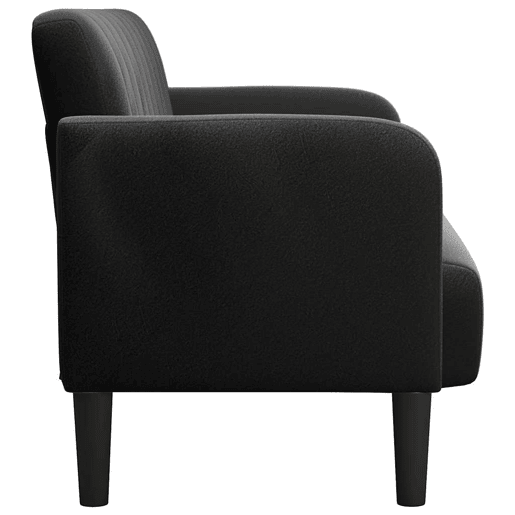 Sofá-luvas - Sofá fixo 109 cm veludo preto Sofá-luvas - Sofá fixo 109 cm veludo preto