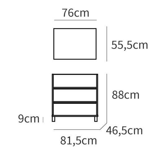 Móvel de banheiro Kalma 82 cm com pés e espelho (sem pia) cor azul talco