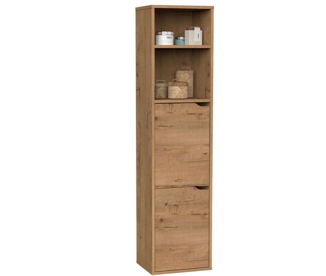 Columna para baño suspendida nadia color roble gold o blanco 2 cajones 2 armarios 150x37x30 cm