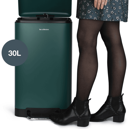 Caixote Cozinha Pedal 30L Les Collectors N°701 | Aço Inoxidável | Balde Interior Removível | Fecho Silencioso | Verde Pato Caixote Cozinha Pedal 30L Les Collectors N°701 | Aço Inoxidável | Balde Interior Removível | Fecho Silencioso | Verde Pato