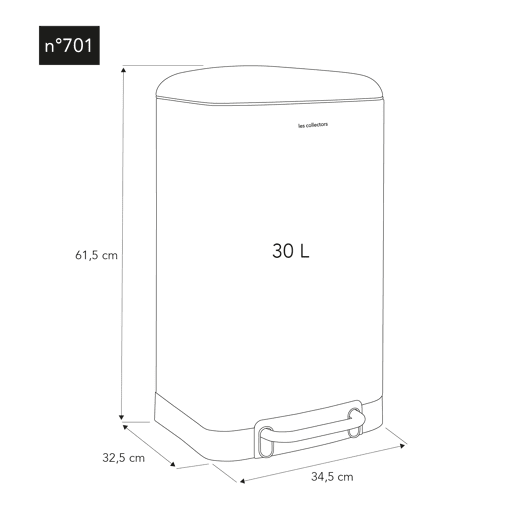 Caixote Cozinha Pedal 30L Les Collectors N°701 | Aço Inoxidável | Balde Interior Removível | Fecho Silencioso | Verde Pato Caixote Cozinha Pedal 30L Les Collectors N°701 | Aço Inoxidável | Balde Interior Removível | Fecho Silencioso | Verde Pato