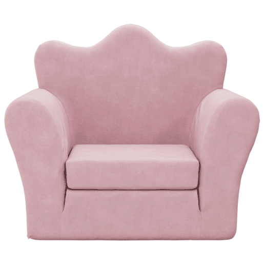 Sofá-cama infantil, Sofá conversível de pelúcia rosa Sofá-cama infantil, Sofá conversível de pelúcia rosa