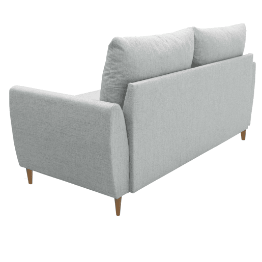 Sofá Mave 3 Lugares Sala de Estar Sala de Jantar Estilo Contemporâneo em Cinza com Pés de Madeira 180 cm