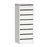 Pacote de Móveis Auxiliares 2 Gavetas Roupeiros Interiores Cor Branco Brilhante 46x64x45 cm