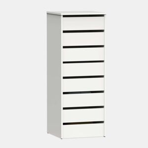 Pacote de Móveis Auxiliares 2 Gavetas Roupeiros Interiores Cor Branco Brilhante 46x64x45 cm
