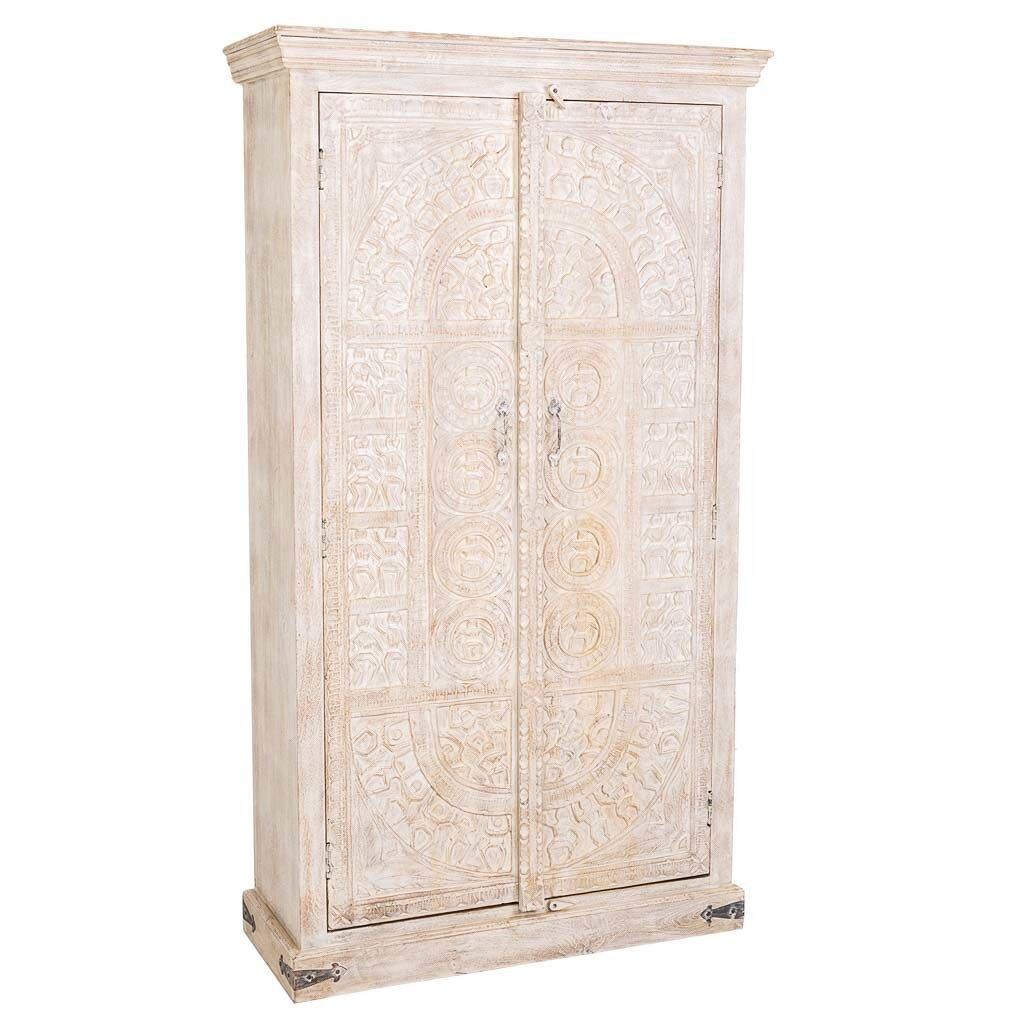 Armario de madera acabado artesanal 100x40x180h cm
