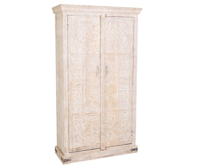 Armario de madera acabado artesanal 100x40x180h cm