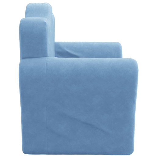 Sofá-cama infantil, Sofá conversível pelúcia macia azul