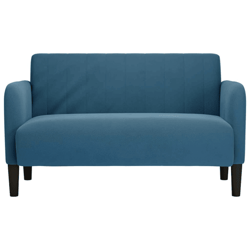 Sofá-luvas - Sofá fixo 109 cm veludo azul Sofá-luvas - Sofá fixo 109 cm veludo azul