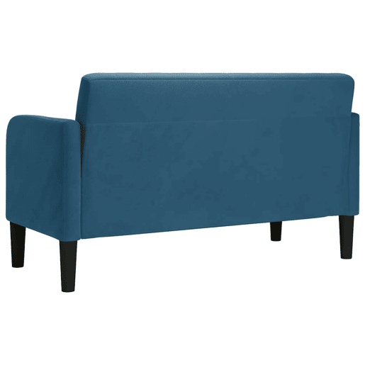 Sofá-luvas - Sofá fixo 109 cm veludo azul Sofá-luvas - Sofá fixo 109 cm veludo azul