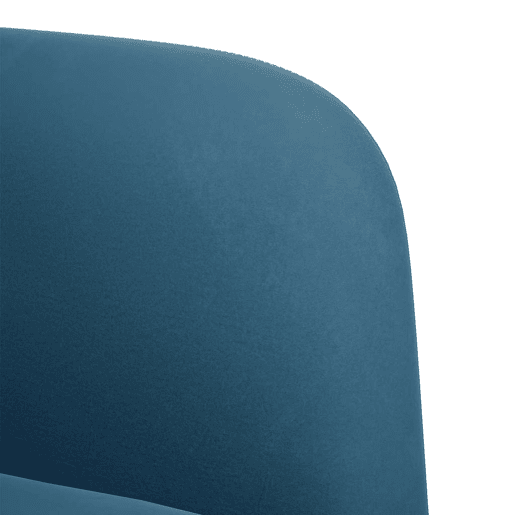 Sofá-luvas - Sofá fixo 109 cm veludo azul Sofá-luvas - Sofá fixo 109 cm veludo azul