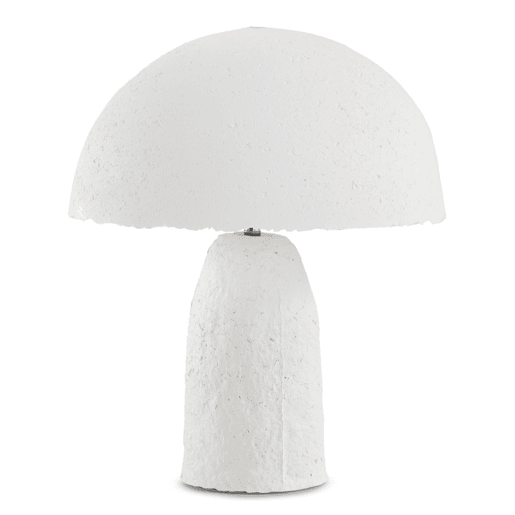 Candeeiro de mesa com base e abajur em papel maché Candeeiro de mesa com base e abajur em papel maché