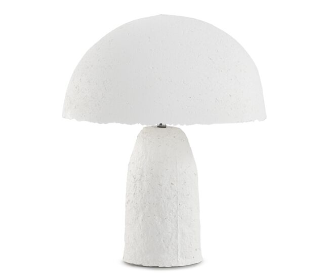 Lámpara de sobremesa con base y tulipa de papel maché