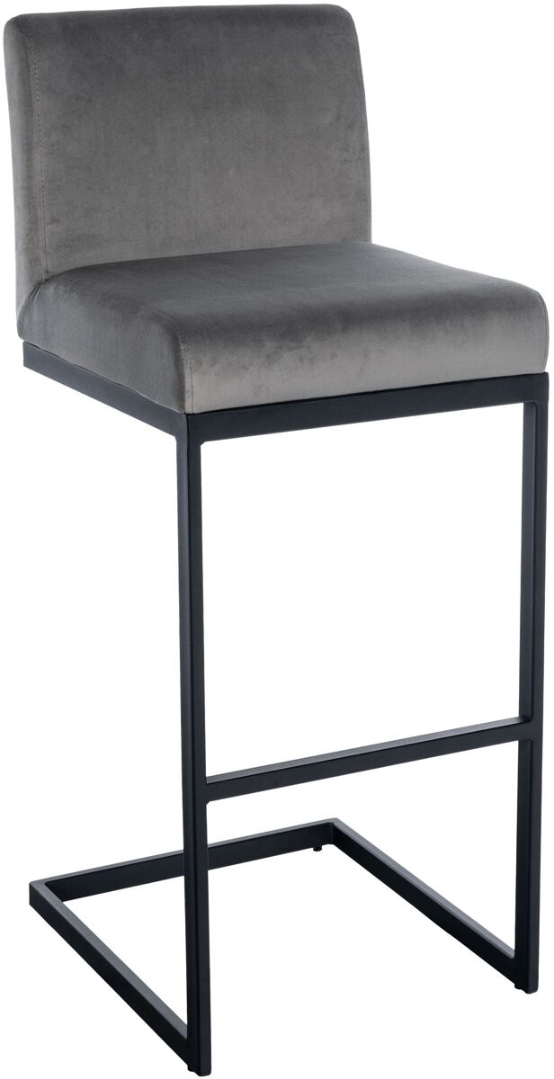 Taburete hopewell de terciopelo gris 53x43x104 cm