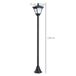 Farolas Solares Plástico Outsunny Farolas Solares Plástico Outsunny Negro