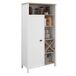 Buffet Alto Cocina con Botellero Coper 1 Puerta 9 estantes Buffet Alto Cocina con Botellero Coper 1 Puerta 9 estantes Blanco/ Madera