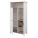 Buffet Alto Cocina con Botellero Coper 1 Puerta 9 estantes Buffet Alto Cocina con Botellero Coper 1 Puerta 9 estantes Blanco/ Madera
