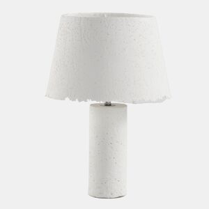 Candeeiro de mesa com base e abajur em papel maché